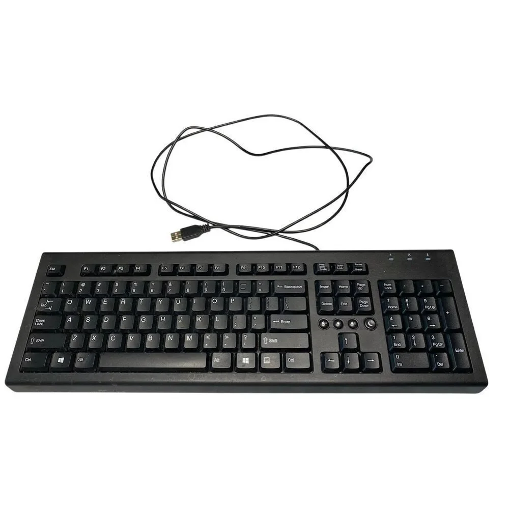 HP PR1101U USB Wired Desktop Keyboard Black Untested